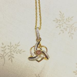 Glencara Celtic gold over silver necklace